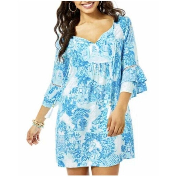 Lilly Pulitzer Dresses & Skirts - Lilly Pulitzer Azita Tunic Dress in Multi "Toile Me About It" Tassels M